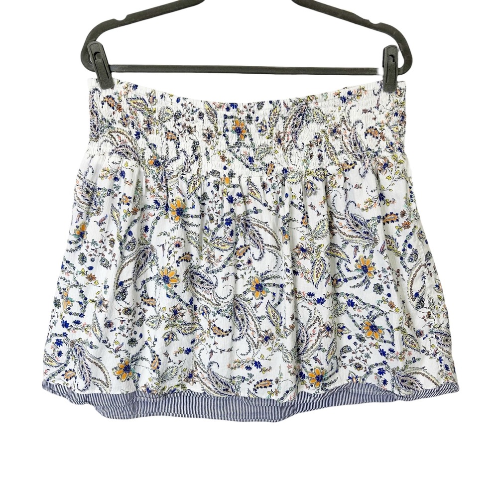 J. Jill Smocked Floral Paisley Skirt Women's Size‎ 3X